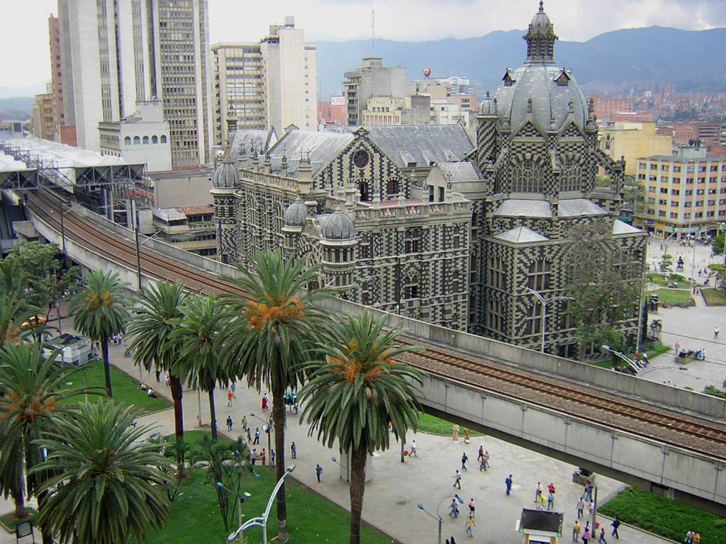 The Palace of Culture, an ornate building, in Medellin, Colombia